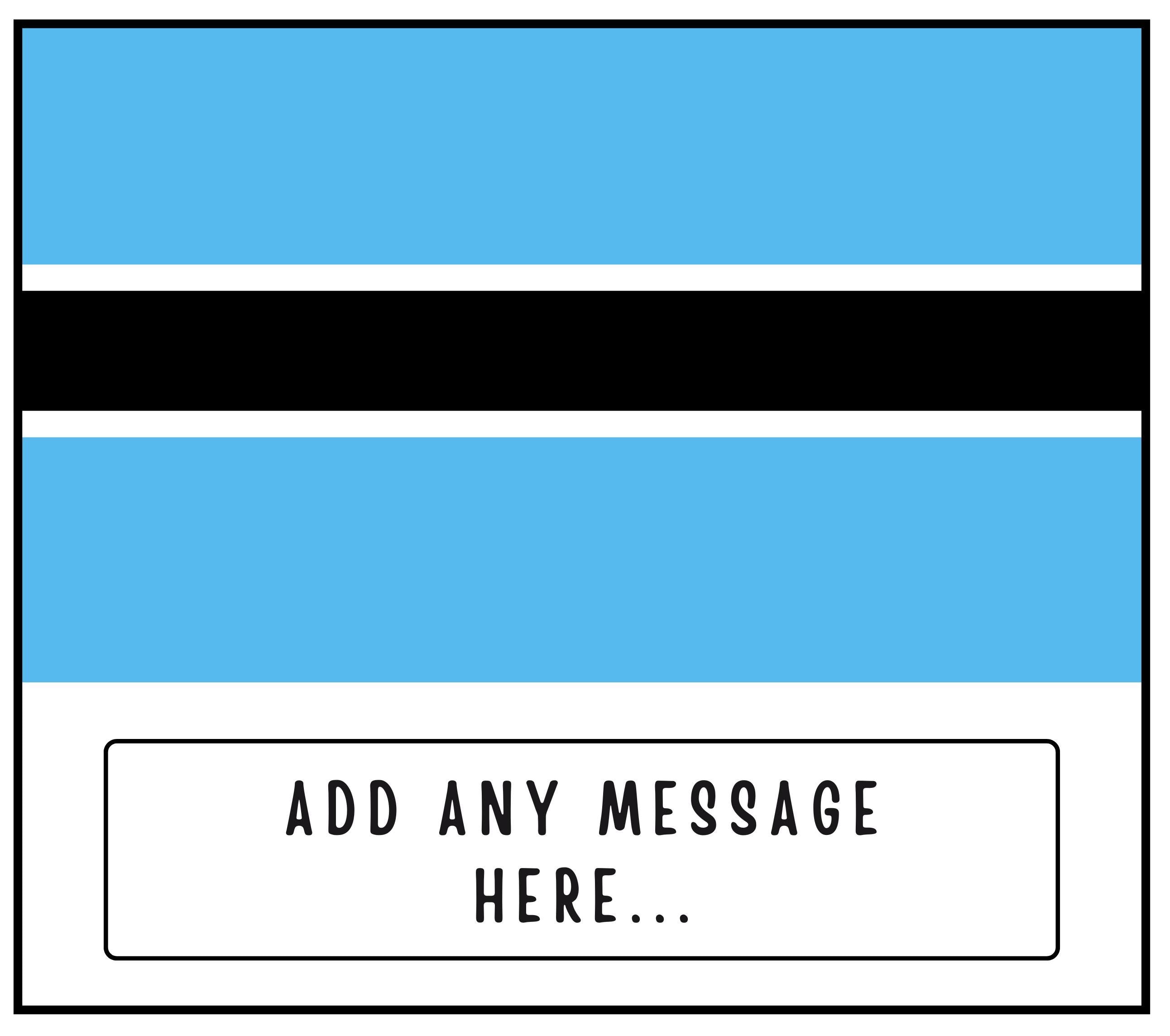 Botswana Personalised Candle | Flag of Botswana | Gift for Botswanan | Botswanan Flag Message Candle | Custom Botswanan Message Candle Gifts Etsy