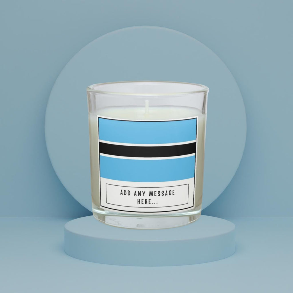 Botswana Personalised Candle | Flag of Botswana | Gift for Botswanan | Botswanan Flag Message Candle | Custom Botswanan Message Candle Gifts Etsy