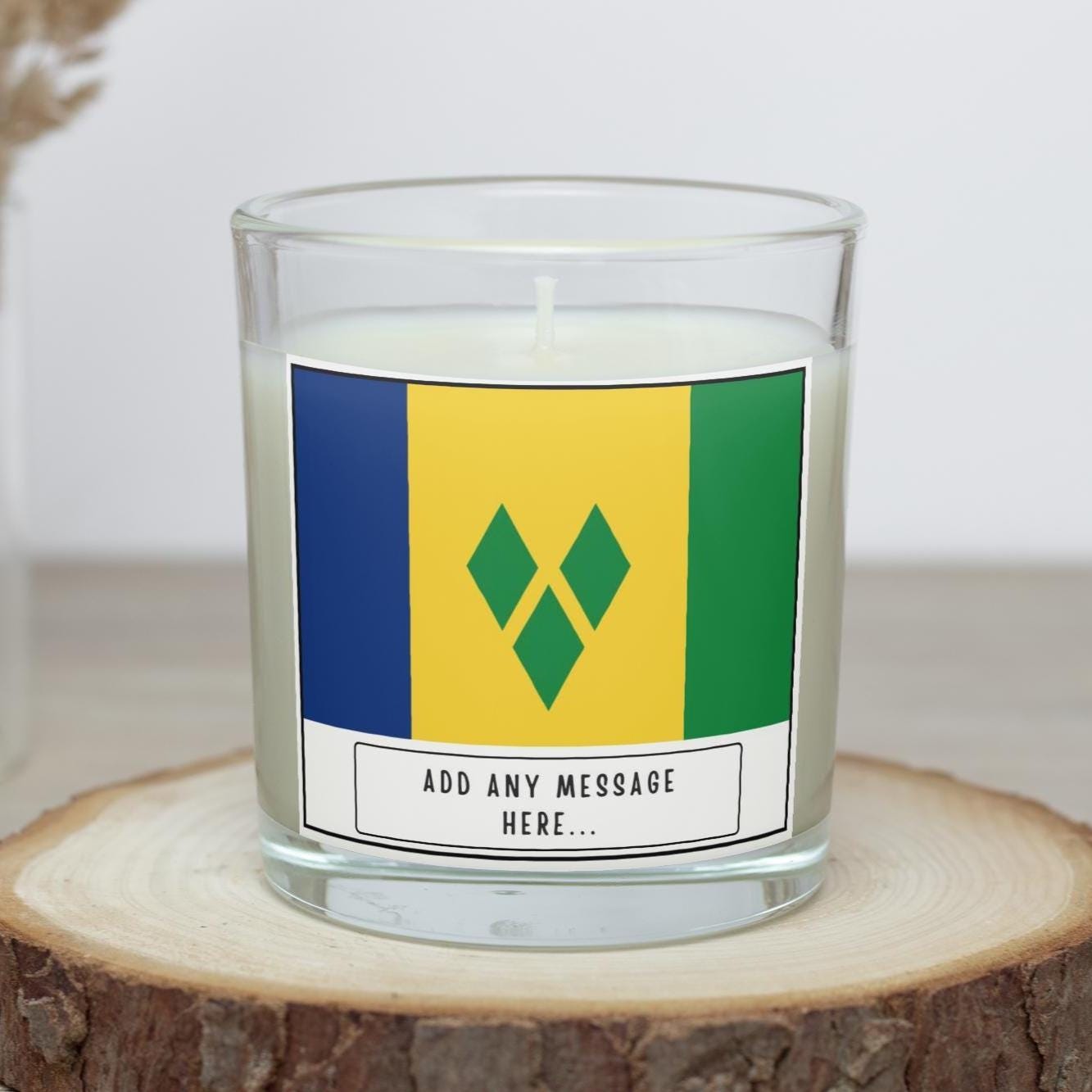 Saint Vincent and the Grenadines Custom Candle | Flag of Saint Vincent and the Grenadines | Custom Saint Vincent and the Grenadines Gift Etsy