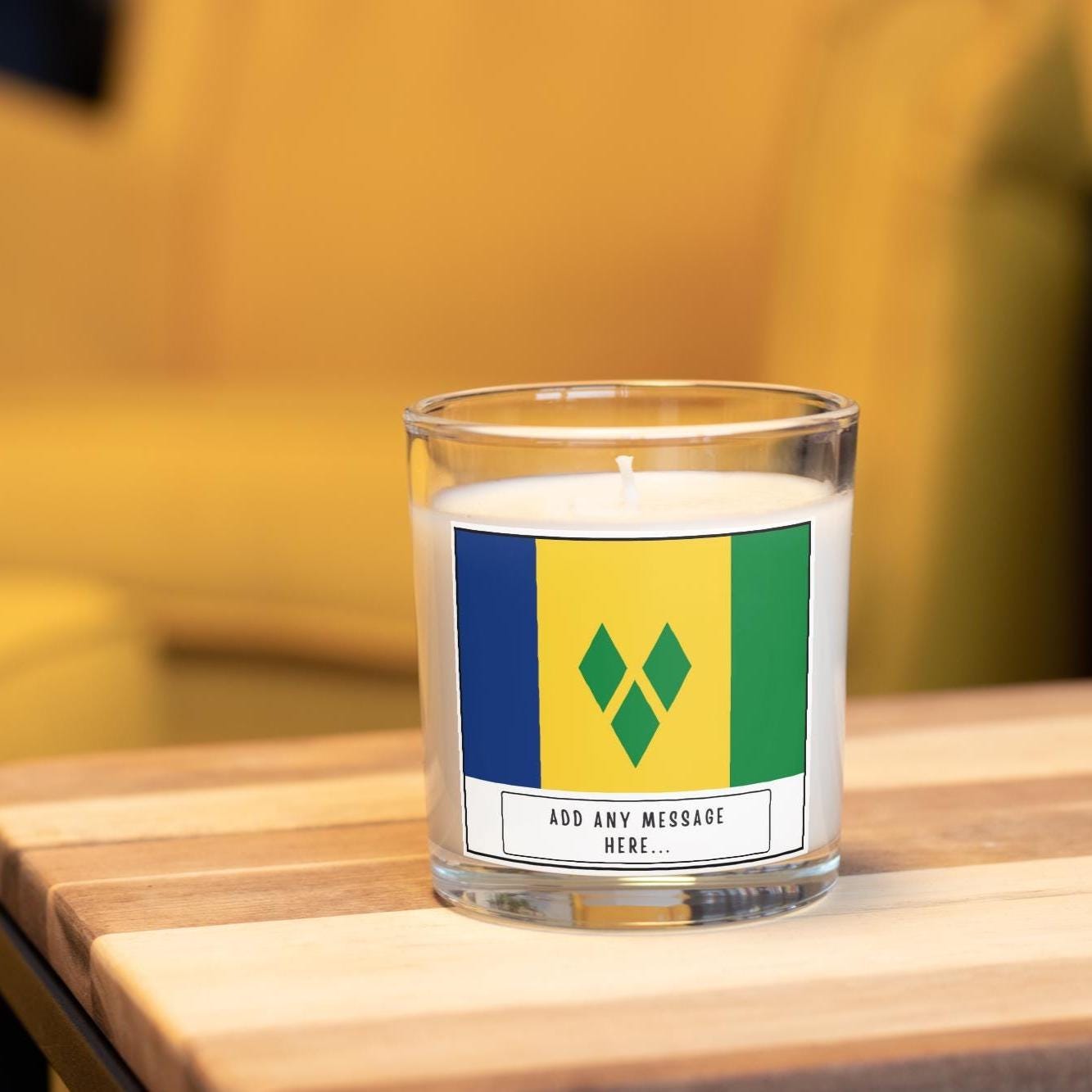 Saint Vincent and the Grenadines Custom Candle | Flag of Saint Vincent and the Grenadines | Custom Saint Vincent and the Grenadines Gift Etsy