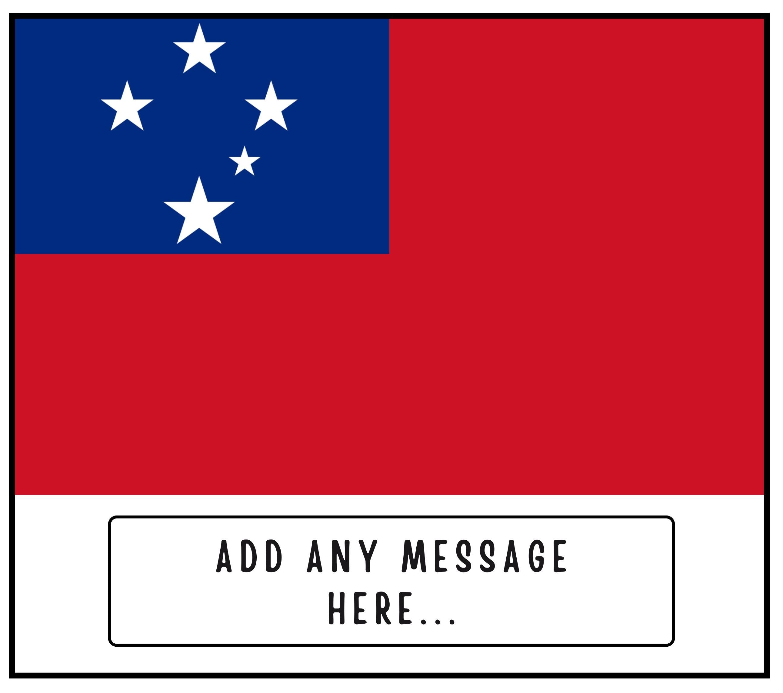 Samoa Personalised Candle | Flag of Samoa | Samoan Flag | Gift for Samoan | Samoan Culture | Samoan Heritage | Custom Samoa Message Candle Etsy