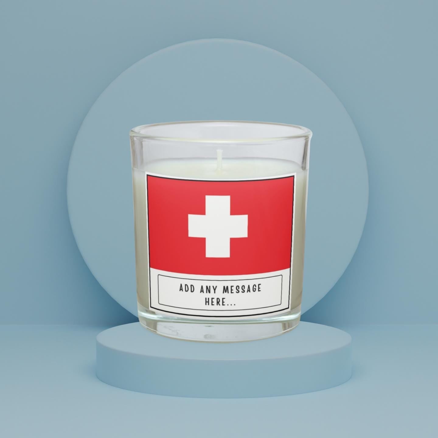 Switzerland Personalised Candle | Flag of Switzerland Gift | Swiss Flag | Custom Swiss Gift | Swiss Home Décor | Switzerland Heritage Gift Etsy