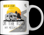 Personalised Campervan Adventure Mug | Funny Road Scene Gift | Couples Vanlife Design | Custom Text | UK Motorhome Present Etsy