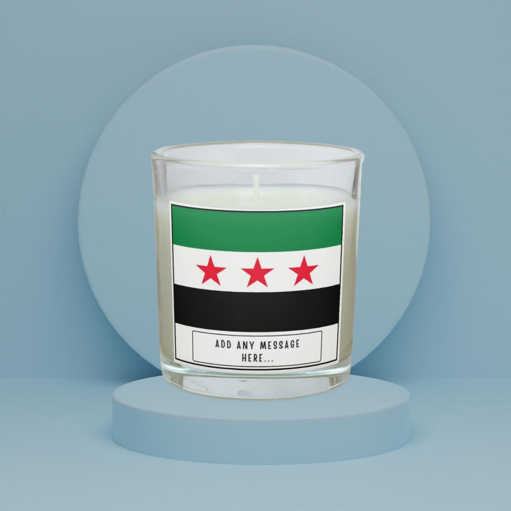 Syria Personalised Candle | Syrian Heritage Gift | Flag of Syria | Syrian Flag Candle | Custom Gift for Syrian | Syrian Home Décor Candle Etsy