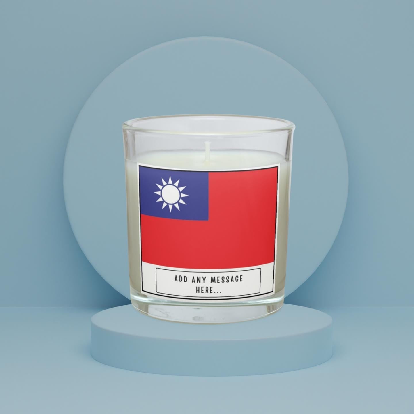 Taiwan Personalised Candle | Flag of Taiwan Gift | Taiwanese Flag Candle | Gift for Taiwanese | Custom Taiwan Gift | Taiwanese Home Décor Etsy