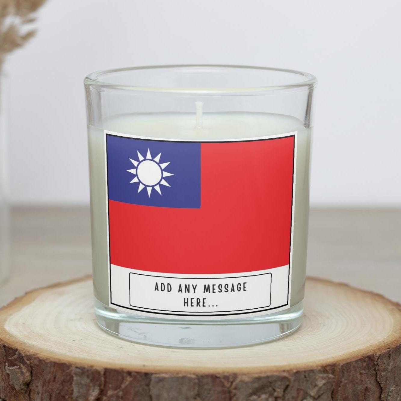 Taiwan Personalised Candle | Flag of Taiwan Gift | Taiwanese Flag Candle | Gift for Taiwanese | Custom Taiwan Gift | Taiwanese Home Décor Etsy