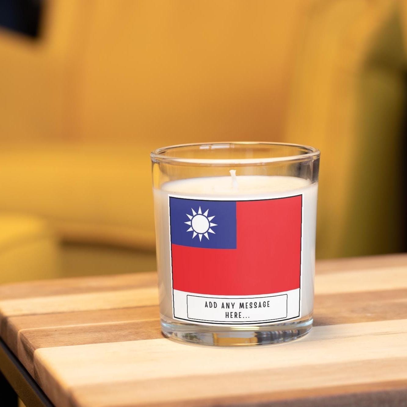 Taiwan Personalised Candle | Flag of Taiwan Gift | Taiwanese Flag Candle | Gift for Taiwanese | Custom Taiwan Gift | Taiwanese Home Décor Etsy