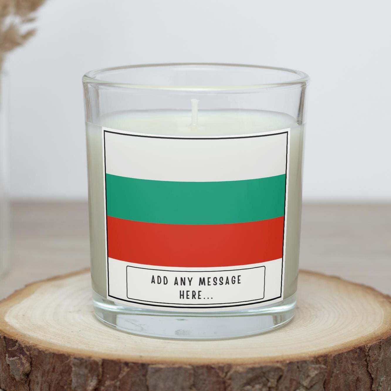 Bulgaria Personalised Candle | Flag of Bulgaria | Bulgarian Flag | Gift for Bulgarian | Bulgarian Home Décor | Custom Bulgarian Candle Gift Etsy