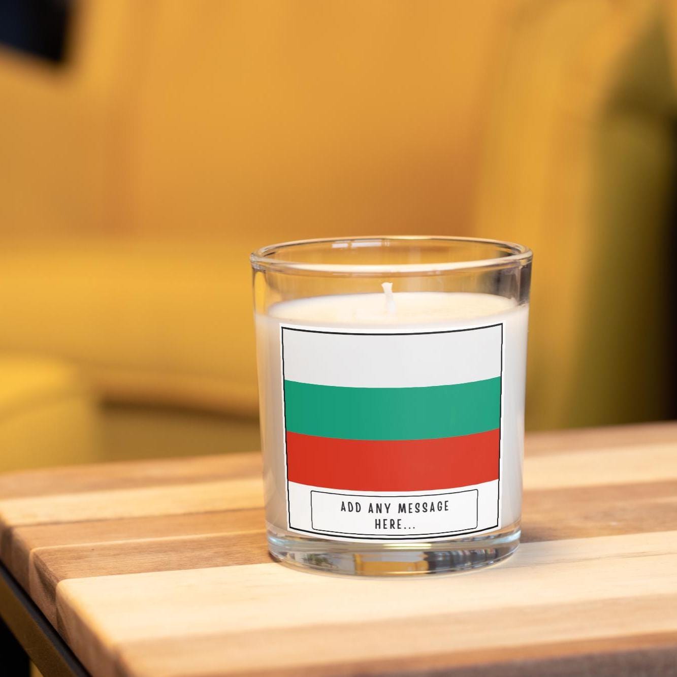 Bulgaria Personalised Candle | Flag of Bulgaria | Bulgarian Flag | Gift for Bulgarian | Bulgarian Home Décor | Custom Bulgarian Candle Gift Etsy