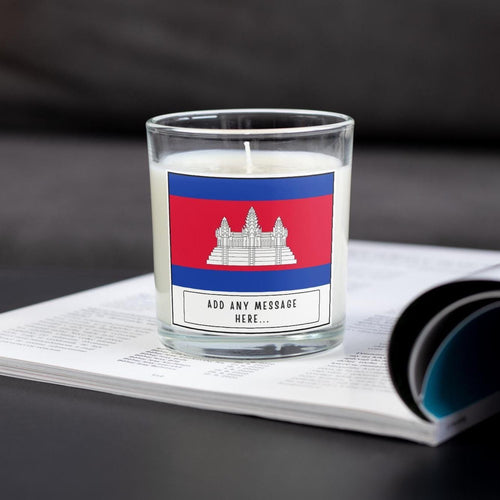 Cambodia Personalised Candle | Flag of Cambodia | Cambodian Flag | Gift for Cambodian | Custom Cambodia Gift | Cambodian Home Décor Candle Etsy