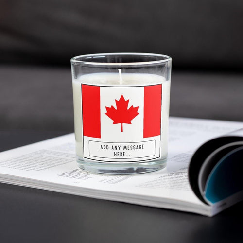 Canada Personalised Candle | Flag of Canada | Canadian Flag Gift | Custom Canadian Gift | Canada Expat | Canada Travel Gift | Canada Friend Etsy