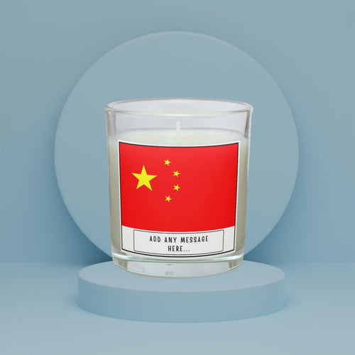 China Personalised Candle | Flag of China | Chinese Flag | Custom China Gift | Gift for Chinese | Chinese Culture Gift | China Home Décor Etsy