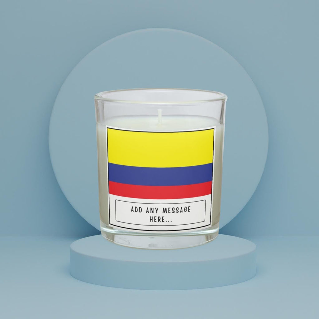 Colombia Personalised Candle | Flag of Colombia | Colombian Flag | Gift for Colombian | Custom Colombian Message Gift | Colombia Home Décor Etsy