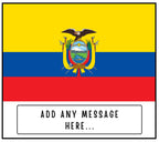 Ecuador Personalised Candle | Flag of Ecuador | Ecuadorian Flag | Custom Message Ecuadorian Candle Gift | Ecuador Home Décor | Candle Gift Etsy