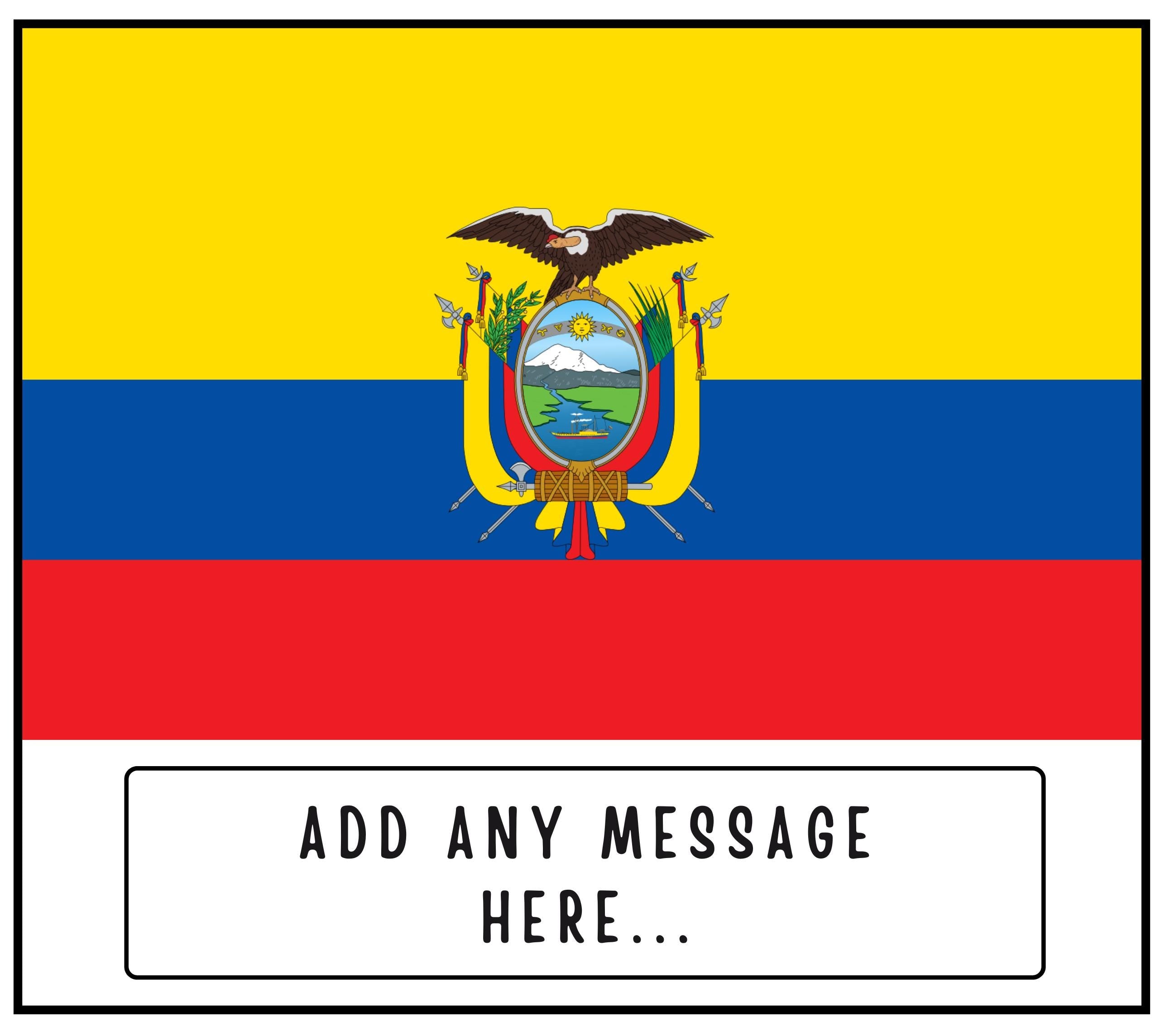 Ecuador Personalised Candle | Flag of Ecuador | Ecuadorian Flag | Custom Message Ecuadorian Candle Gift | Ecuador Home Décor | Candle Gift Etsy