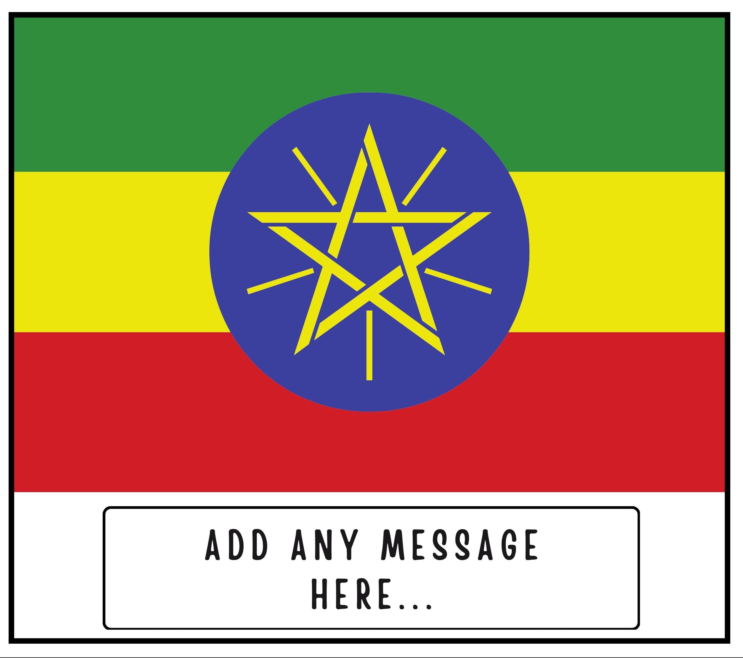 Ethiopia Personalised Candle | Ethiopia Flag | Flag of Ethiopia | Custom Ethiopia Message Candle | Gift for Ethiopian | Ethiopian Home Décor Etsy