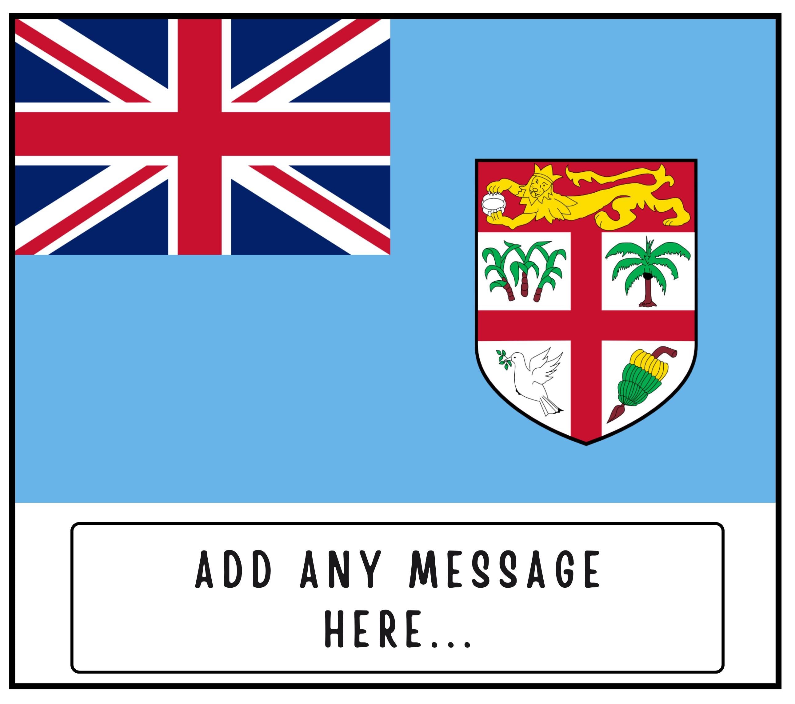 Fiji Personalised Candle | Flag of Fiji Message | Fijian Flag Candle Gift | Custom Fijian Message | Gift for Fijian Friend | Fiji Home Décor Etsy
