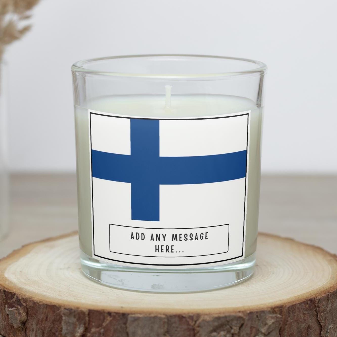 Finland Personalised Candle | Finland Flag | Finnish Flag Message | Nordic Gift Idea | Finnish Gift Idea | Finland Home | Finnish Home Décor Etsy