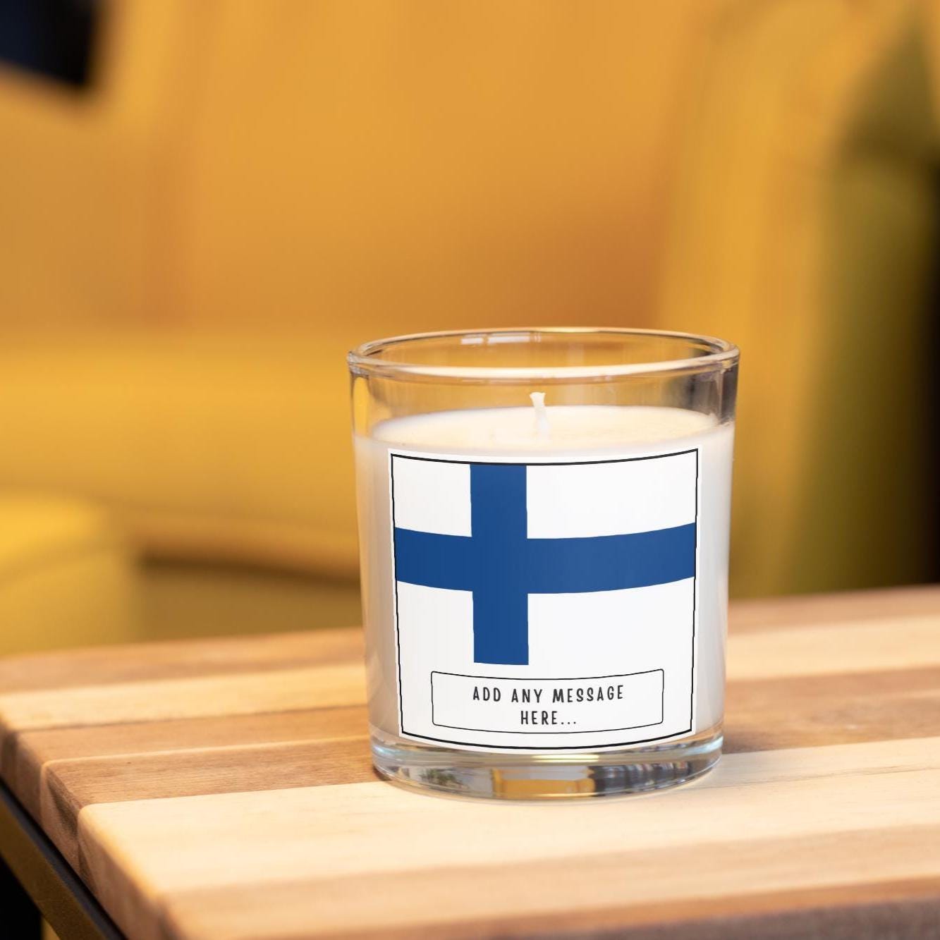 Finland Personalised Candle | Finland Flag | Finnish Flag Message | Nordic Gift Idea | Finnish Gift Idea | Finland Home | Finnish Home Décor Etsy
