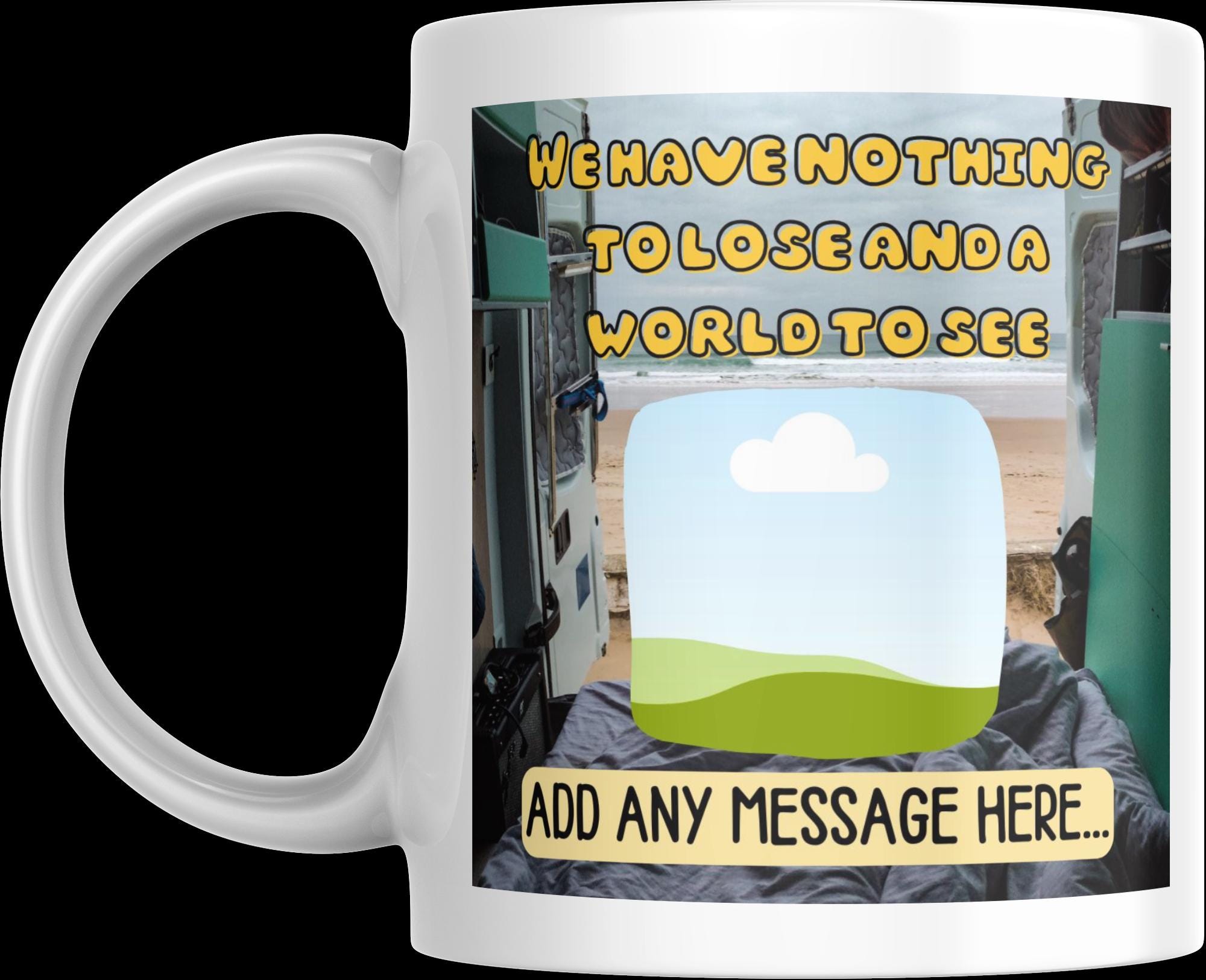 Personalised Travelling Couple Mug | Vanlife Gift | Custom Photo & Message | We Have Nothing to Lose Camper Cup | UK Adventure Present Etsy