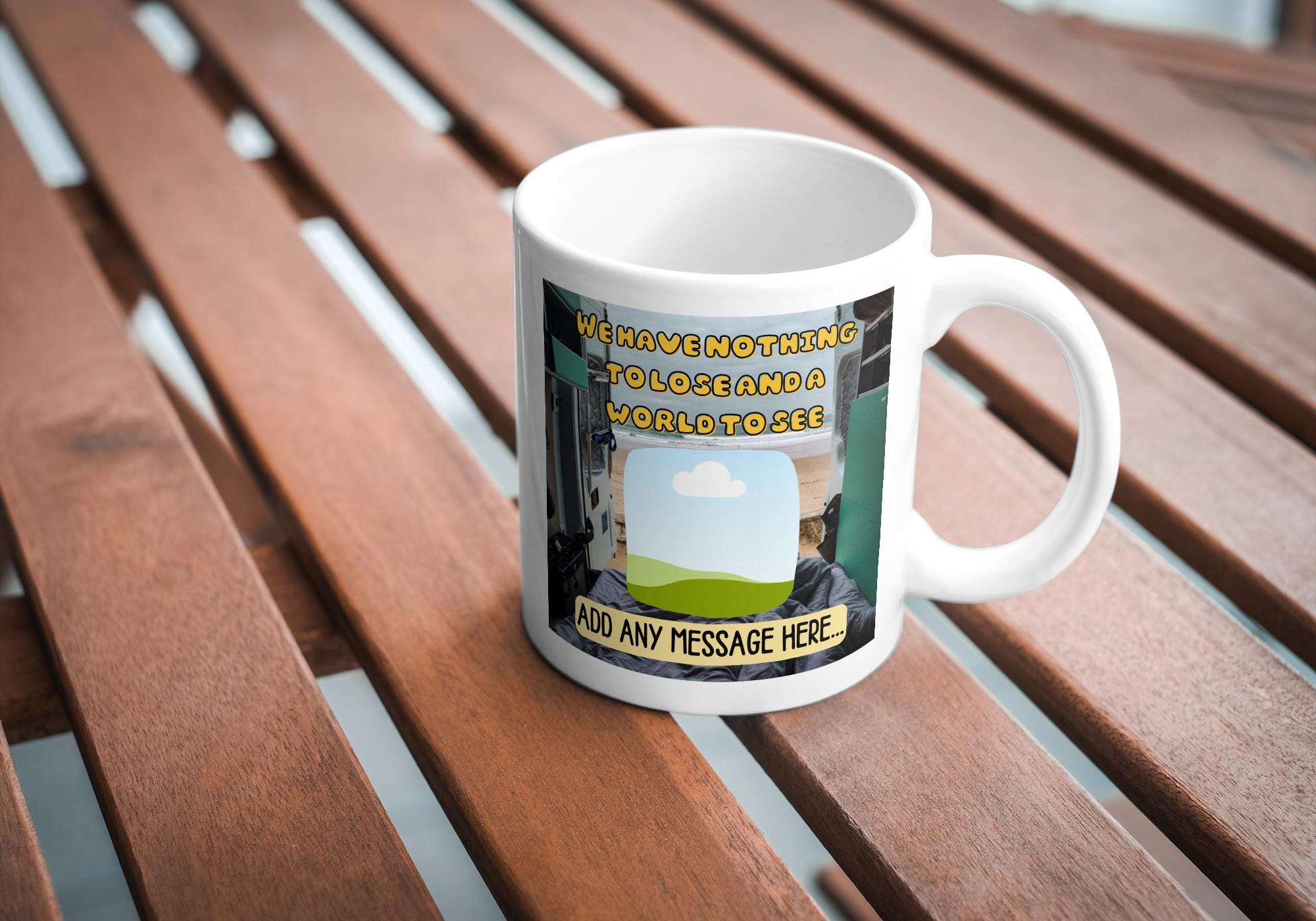 Personalised Travelling Couple Mug | Vanlife Gift | Custom Photo & Message | We Have Nothing to Lose Camper Cup | UK Adventure Present Etsy
