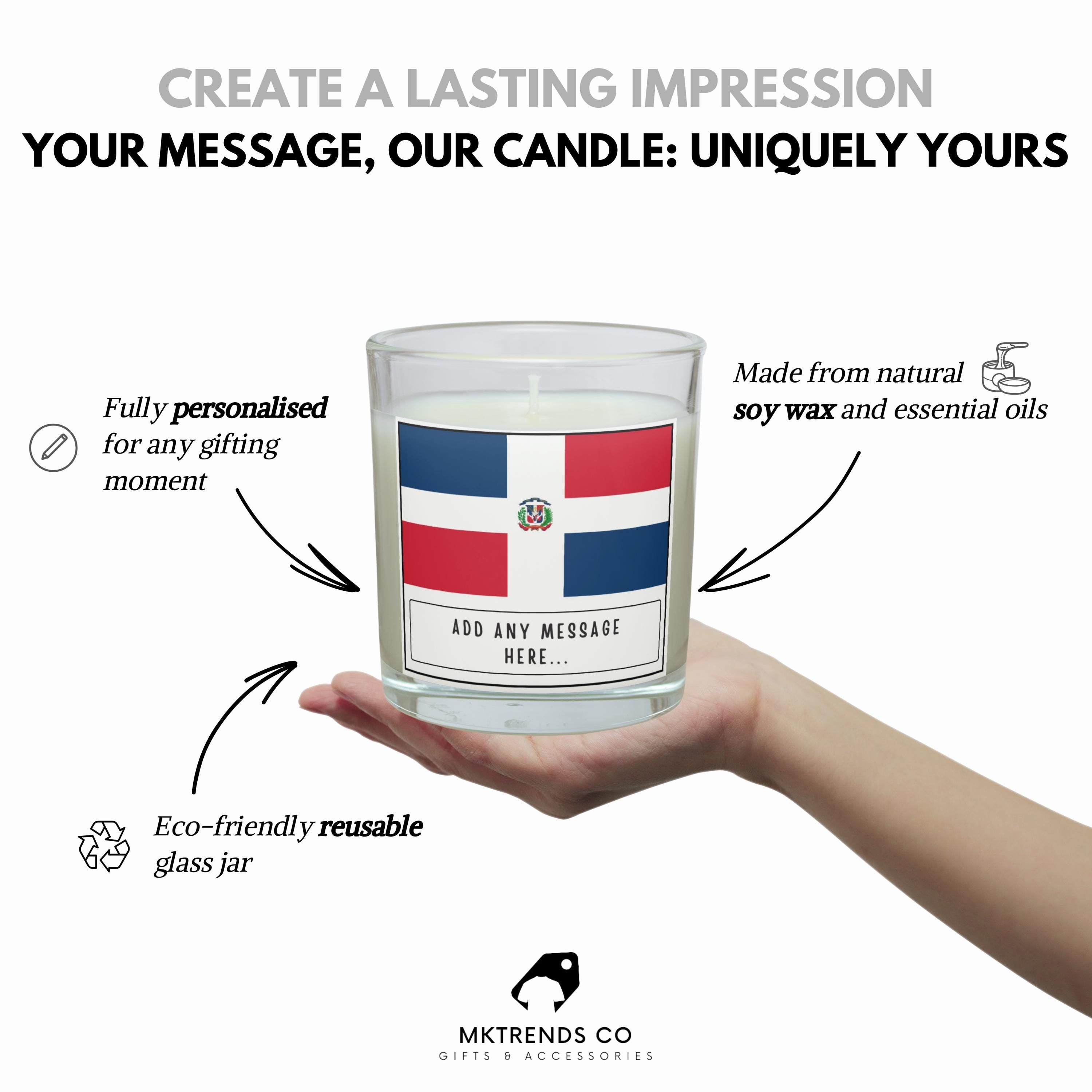 Dominican Republic Personalised Candle | Dominican Flag Gift | Custom Dominican Republic Gift | Dominican Home Décor | Dominican Culture Etsy
