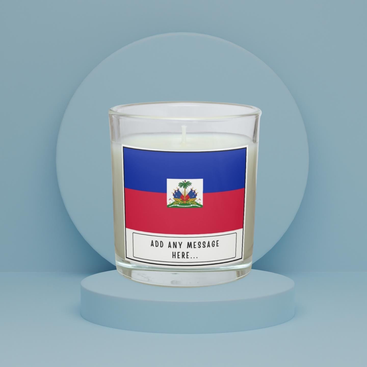 Haiti Personalised Candle | Flag of Haiti | Haitian Flag Gift | Custom Haitian Message Gift | Gift for Haitian | Haiti Home Décor Candle Etsy