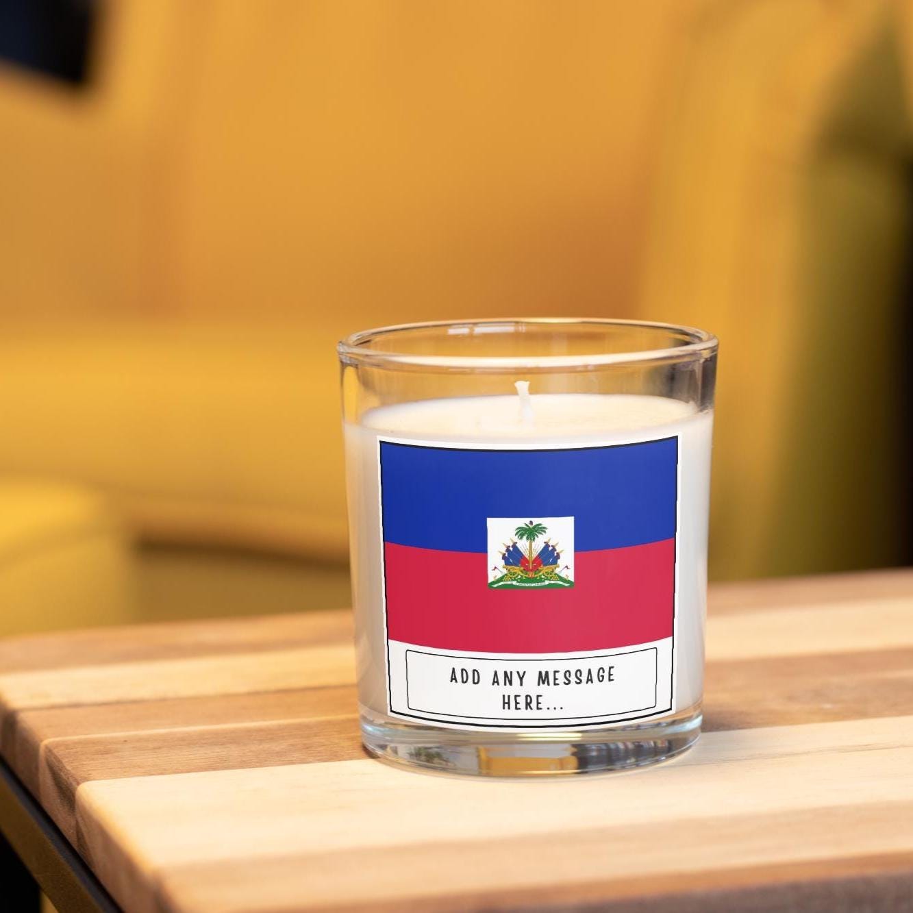 Haiti Personalised Candle | Flag of Haiti | Haitian Flag Gift | Custom Haitian Message Gift | Gift for Haitian | Haiti Home Décor Candle Etsy