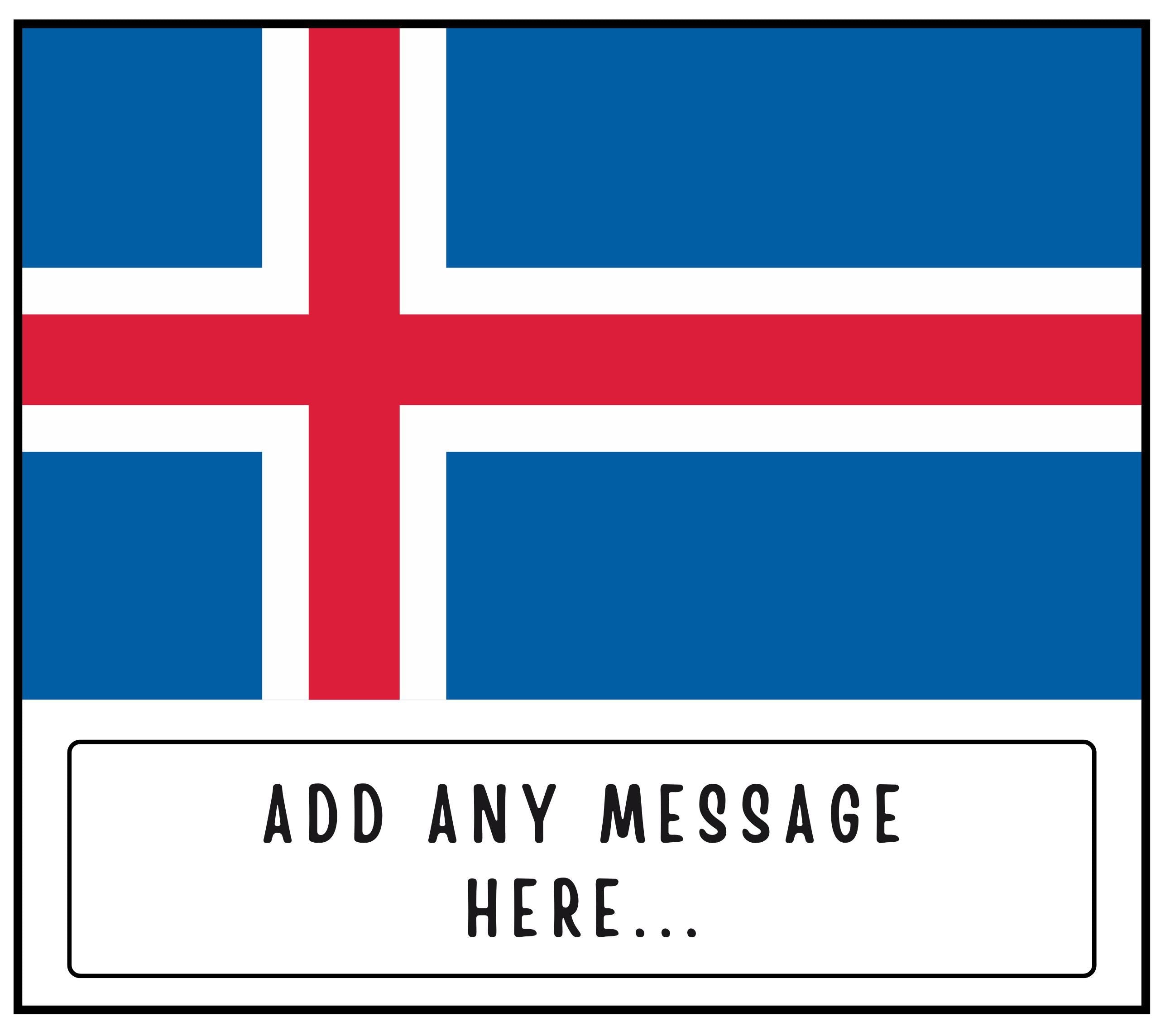 Iceland Personalised Candle | Flag of Iceland | Icelandic Flag | Nordic Gift Idea | Gift for Icelandic Friends | Iceland Home Décor Candle Etsy