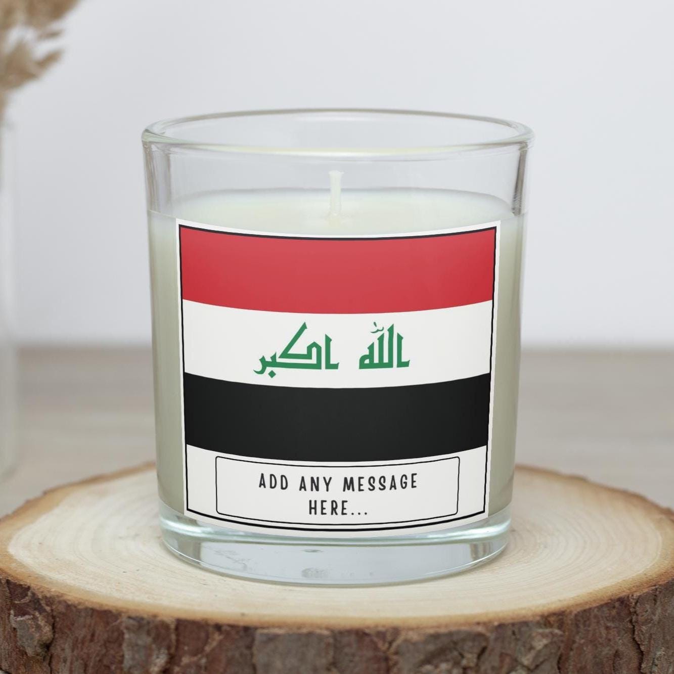 Iraq Personalised Candle | Flag of Iraq | Iraqi Flag | Gift for Iraqi | Iraq Home Décor | Iraq Culture Gift | Iraq Heritage Candle Gift Etsy
