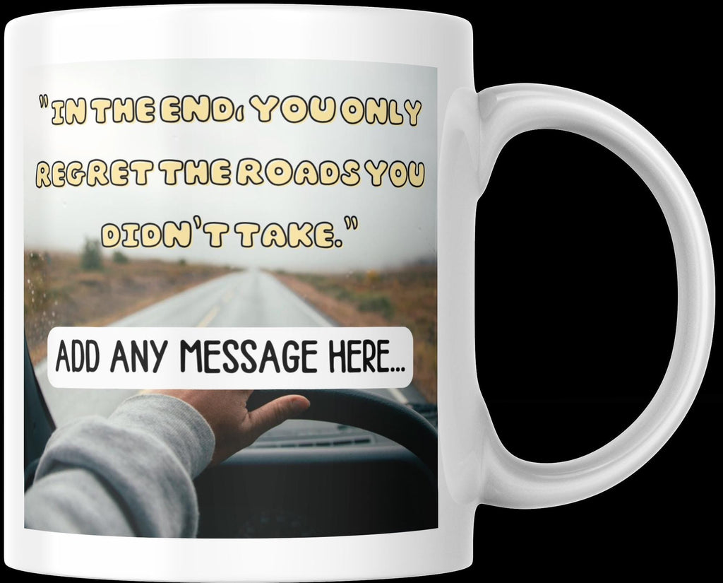 Personalised Vanlife Quote Mug | Scenic Road Travel Cup | Custom Message | Motivational Camper Gift | UK Motorhome Present | Road Trip Etsy