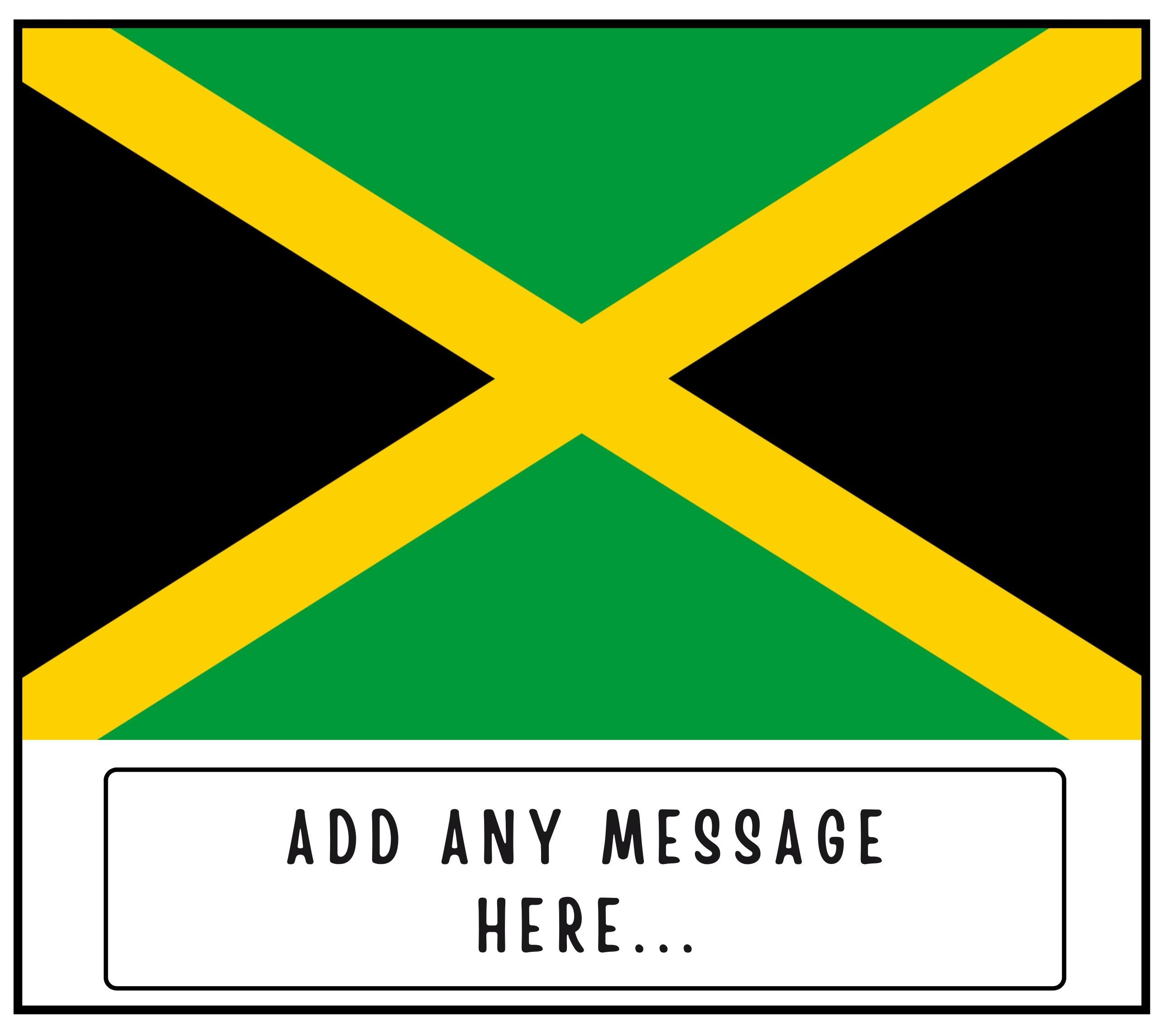 Jamaica Personalised Candle | Flag of Jamaica | Jamaican Flag Gift | Gift for Jamaican | Custom Message Jamaica Gift | Home Décor | Culture Etsy