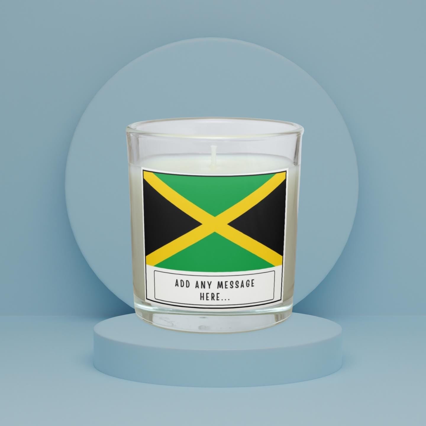 Jamaica Personalised Candle | Flag of Jamaica | Jamaican Flag Gift | Gift for Jamaican | Custom Message Jamaica Gift | Home Décor | Culture Etsy
