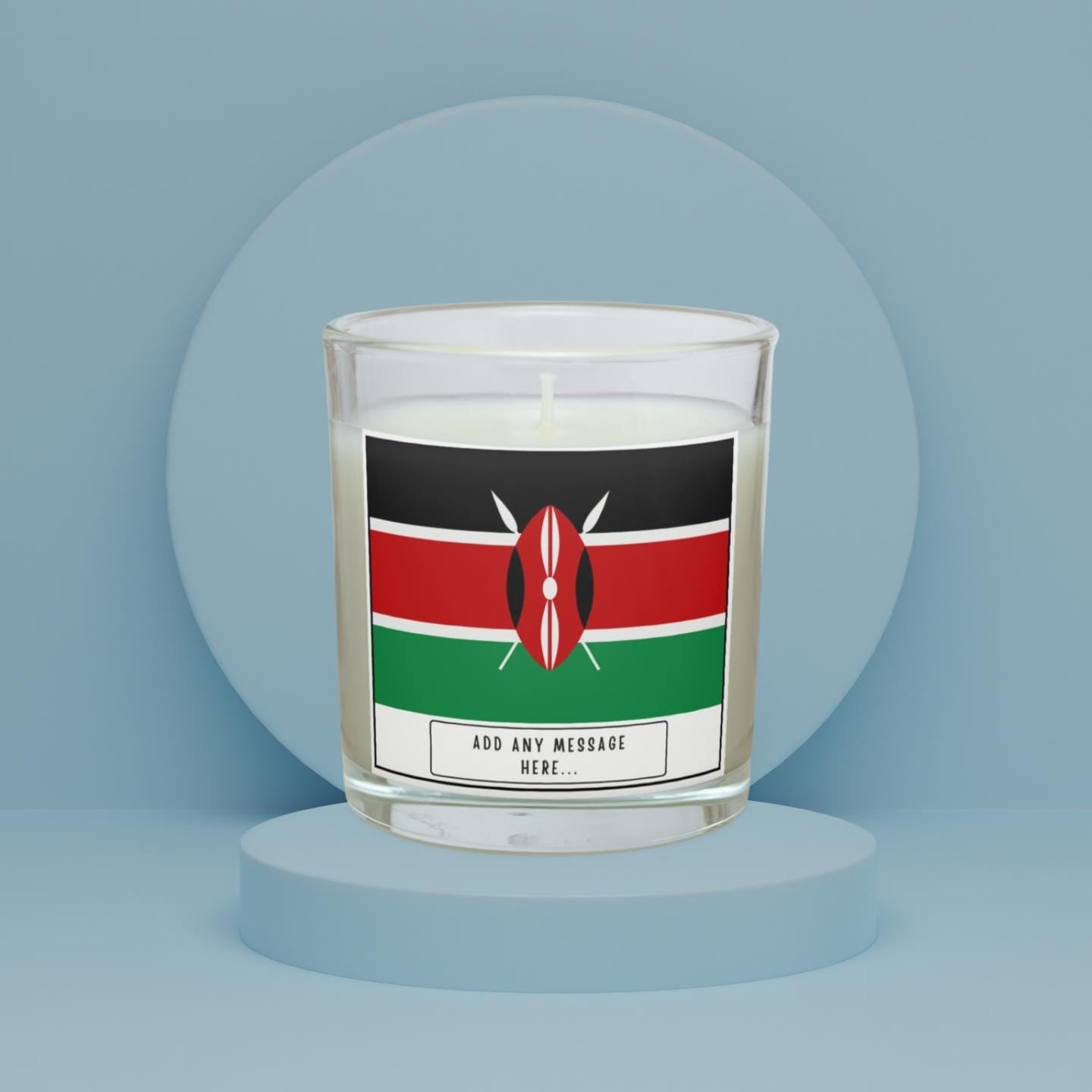 Kenya Personalised Candle | Flag of Kenya | Kenyan Flag Candle | Custom Message Kenyan Gift | Gift for Kenyan | Kenya Home Décor Candle Gift Etsy