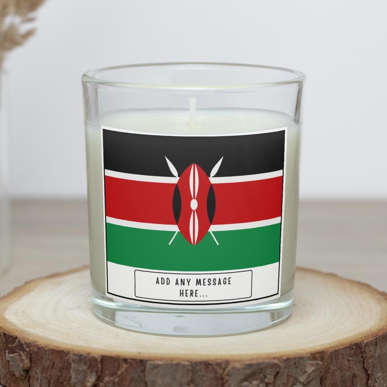 Kenya Personalised Candle | Flag of Kenya | Kenyan Flag Candle | Custom Message Kenyan Gift | Gift for Kenyan | Kenya Home Décor Candle Gift Etsy