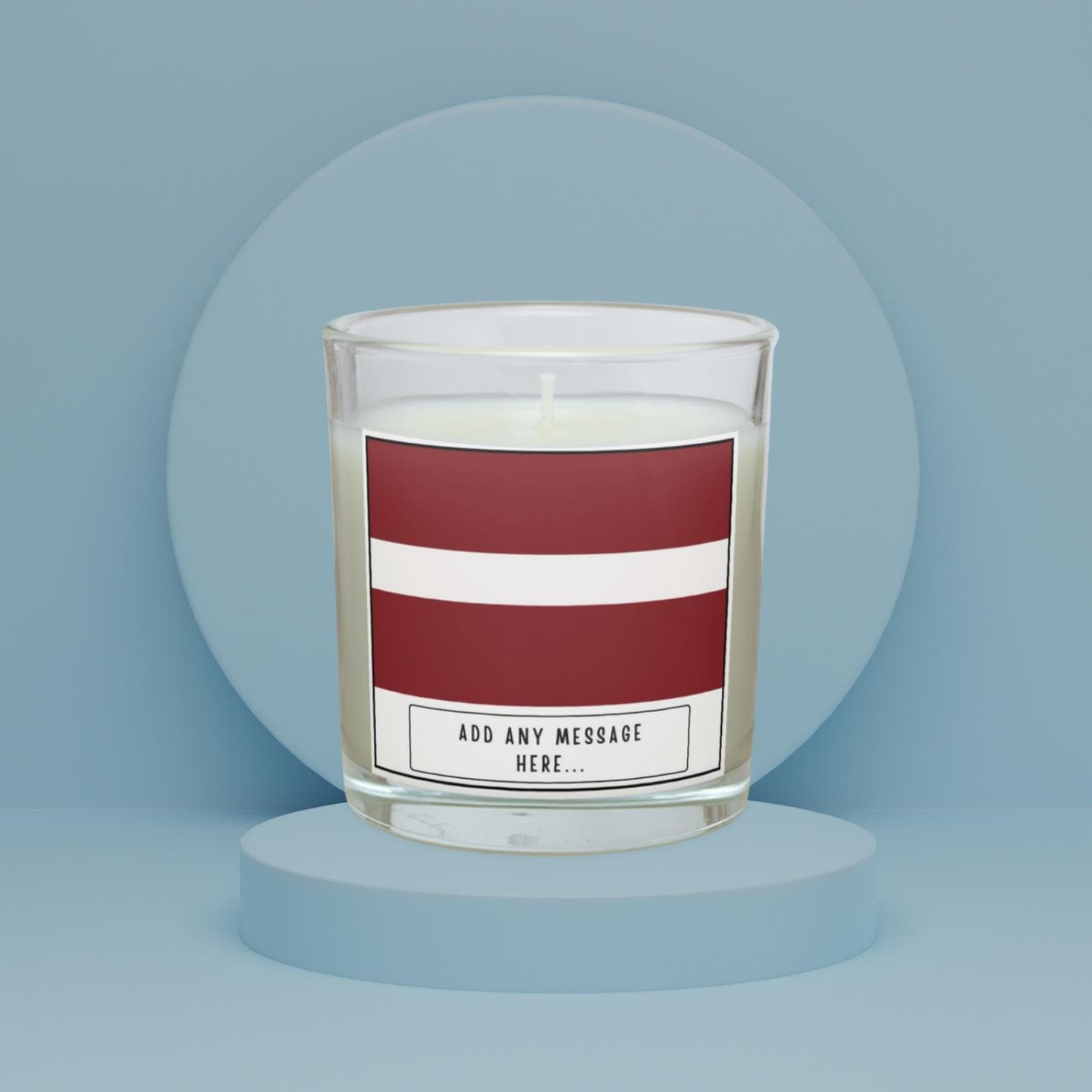 Latvia Personalised Candle | Flag of Latvia | Latvian Flag | Custom Latvian Message | Gift for Latvian | Latvia Home Décor | Latvian Message Etsy