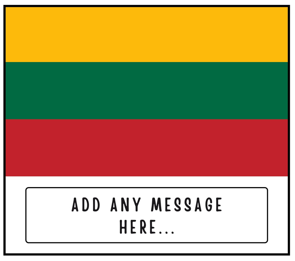 Lithuania Personalised Candle | Flag of Lithuania | Lithuanian Flag | Custom Lithuanian Message | Gift for Lithuanian Friend | Home Décor Etsy