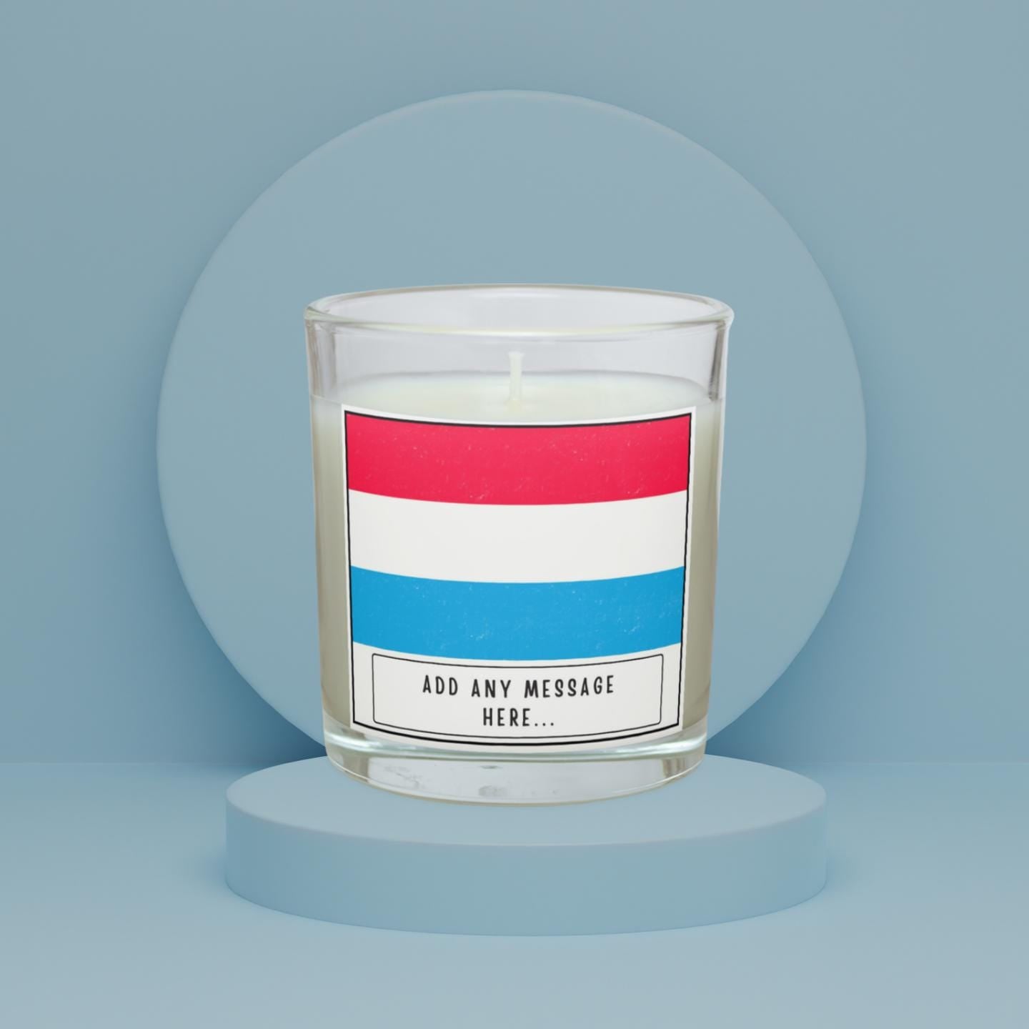 Luxembourg Personalised Candle | Luxembourg Flag | Custom Gift for Luxembourg Friend | Luxembourg Home Décor Candle | Missing Luxembourg Etsy