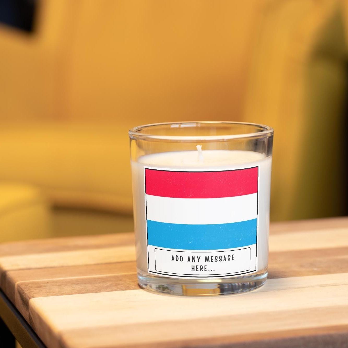 Luxembourg Personalised Candle | Luxembourg Flag | Custom Gift for Luxembourg Friend | Luxembourg Home Décor Candle | Missing Luxembourg Etsy