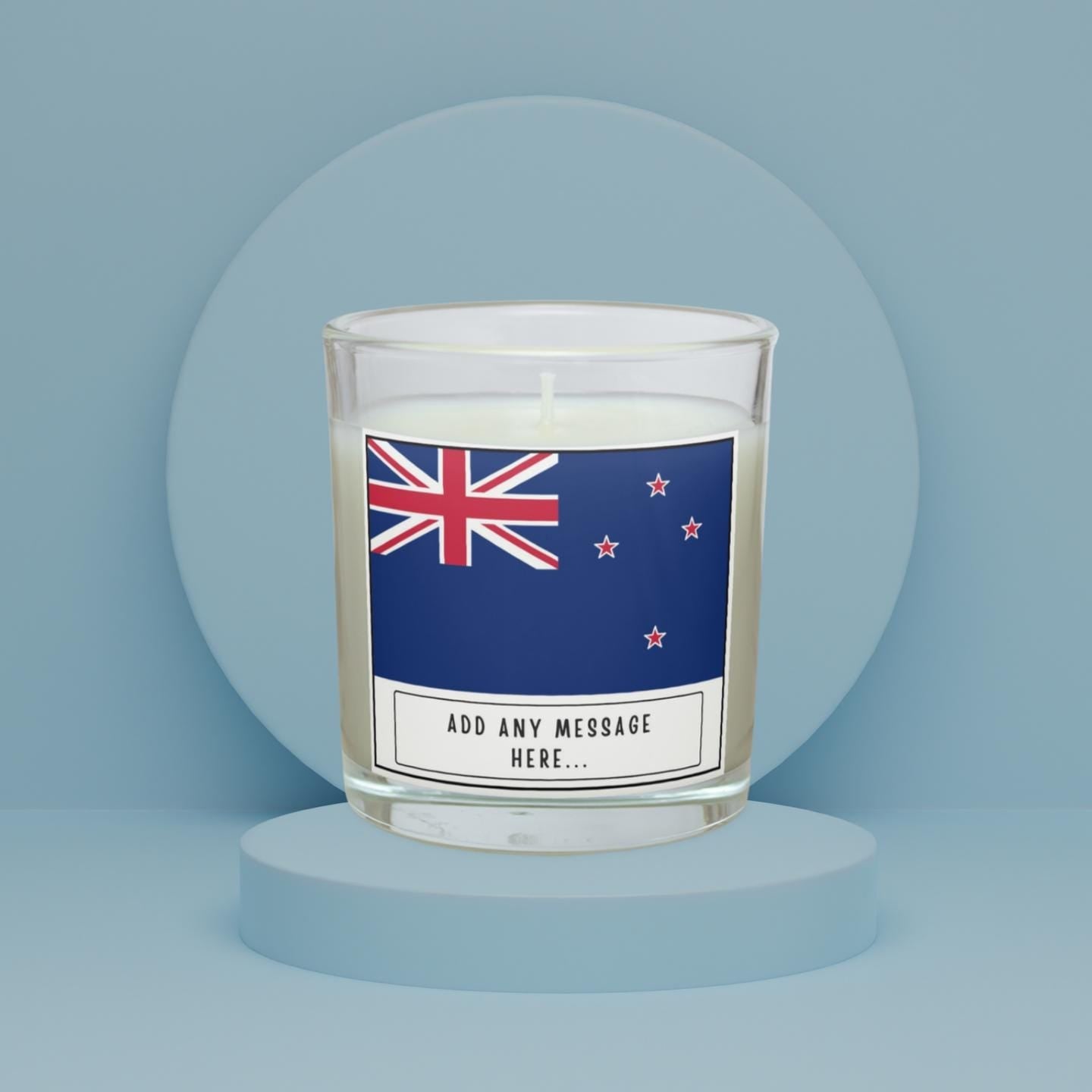 New Zealand Personalised Candle | Flag of New Zealand | Custom Message New Zealand Gift | New Zealand Message | New Zealand Home Decor Gift Etsy
