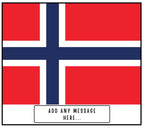 Norway Personalised Candle | Flag of Norway | Norwegian Flag | Gift for Norwegian | Custom Norwegian Message | Norwegian Home Decor | Norway Etsy
