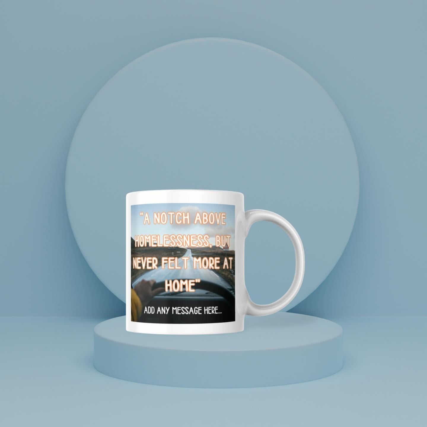 Personalised Vanlife Quote Mug | Funny Camper Gift | Scenic Road Design | Custom Message | UK Motorhome Present | Quote Gift | Novelty Mug Etsy