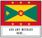 Grenada Personalised Candle | Flag of Grenada | Grenadian Flag | Custom Message Grenada Gift | Gift for Grenadian | Grenada Home Decor Gift Etsy