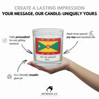 Grenada Personalised Candle | Flag of Grenada | Grenadian Flag | Custom Message Grenada Gift | Gift for Grenadian | Grenada Home Decor Gift Etsy