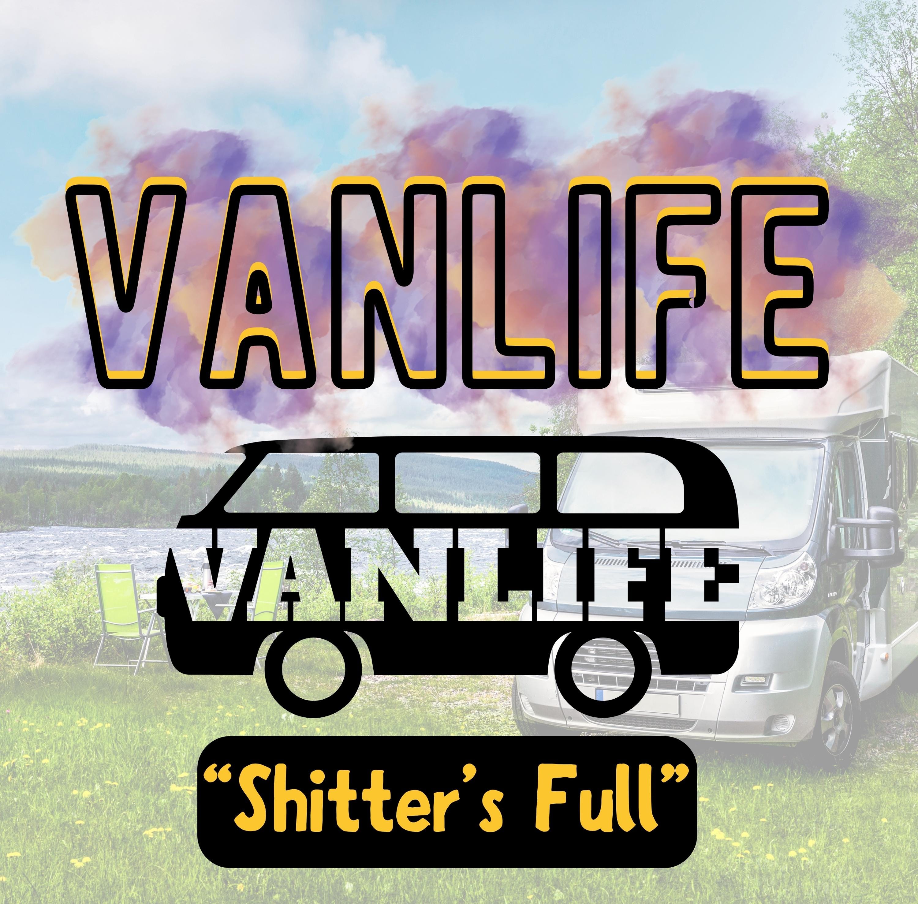 Funny Personalised Vanlife Mug | Shitters Full Camper Gift | Scenic Lake & Mountain Design | Custom Message | UK Motorhome Present Etsy