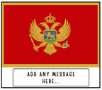 Montenegro Personalised Candle | Flag of Montenegro | Montenegrin Flag Gifts | Custom Montenegro Gifts | Montenegro Home Decor Candle Gift Etsy
