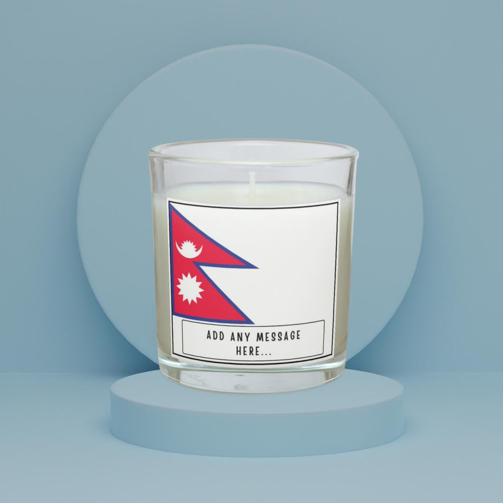 Nepal Personalised Candle | Nepal Flag | Nepali Flag Gift | Custom Nepali Candle | Gift for Nepalese | Nepalese Message | Nepal Home Decor Etsy