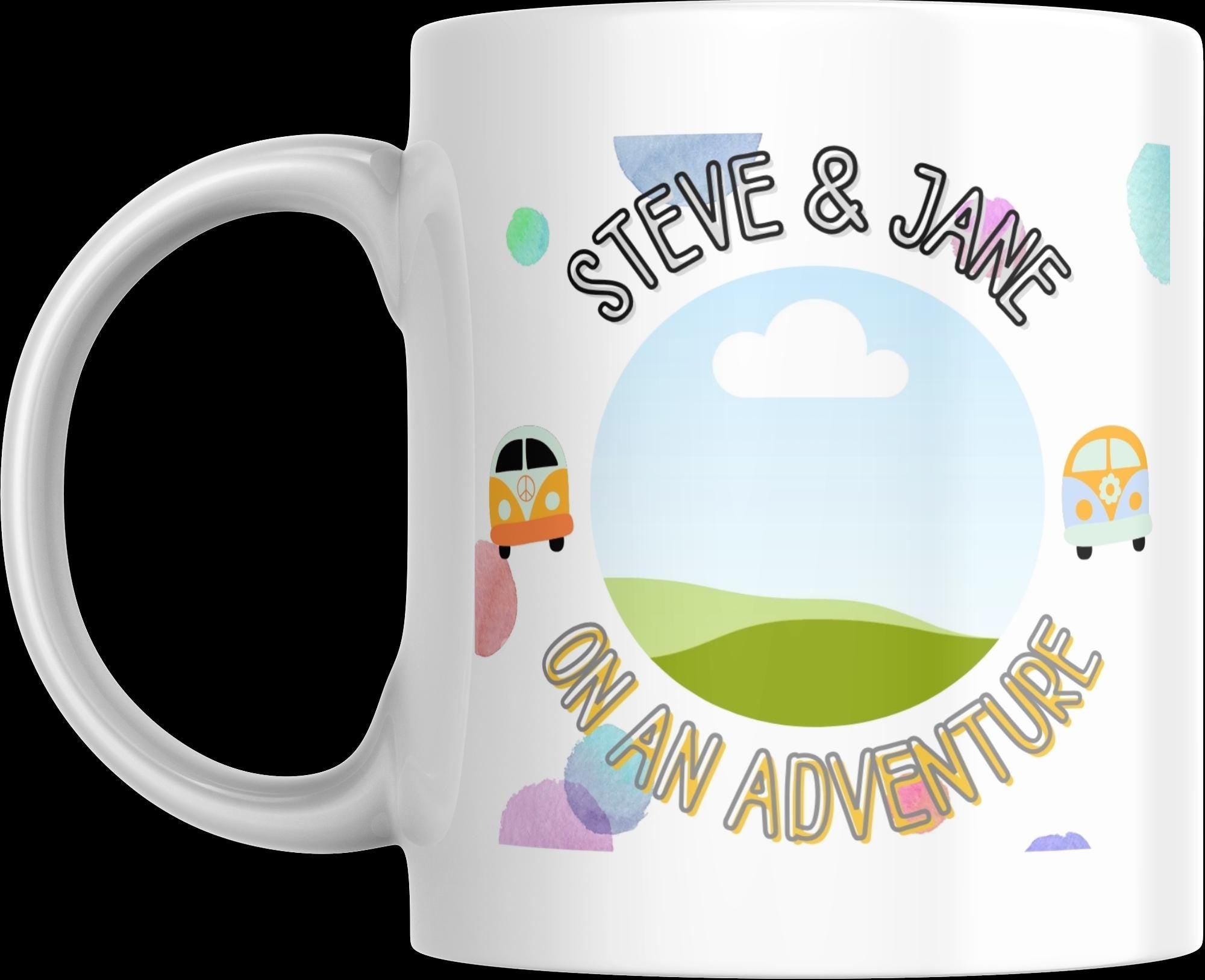 Personalised Vanlife Photo Mug | “On an Adventure Custom Camper Gift | Add Any Photo & Message | UK Travel Keepsake | Vanlife Quote Etsy