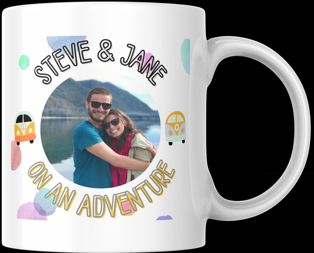 Personalised Vanlife Photo Mug | “On an Adventure Custom Camper Gift | Add Any Photo & Message | UK Travel Keepsake | Vanlife Quote Etsy