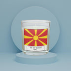 Macedonia Personalised Candle | Flag of Macedonia | Macedonian Flag | Custom Macedonian Message | Gift for Macedonian | Macedonia Home Decor Etsy